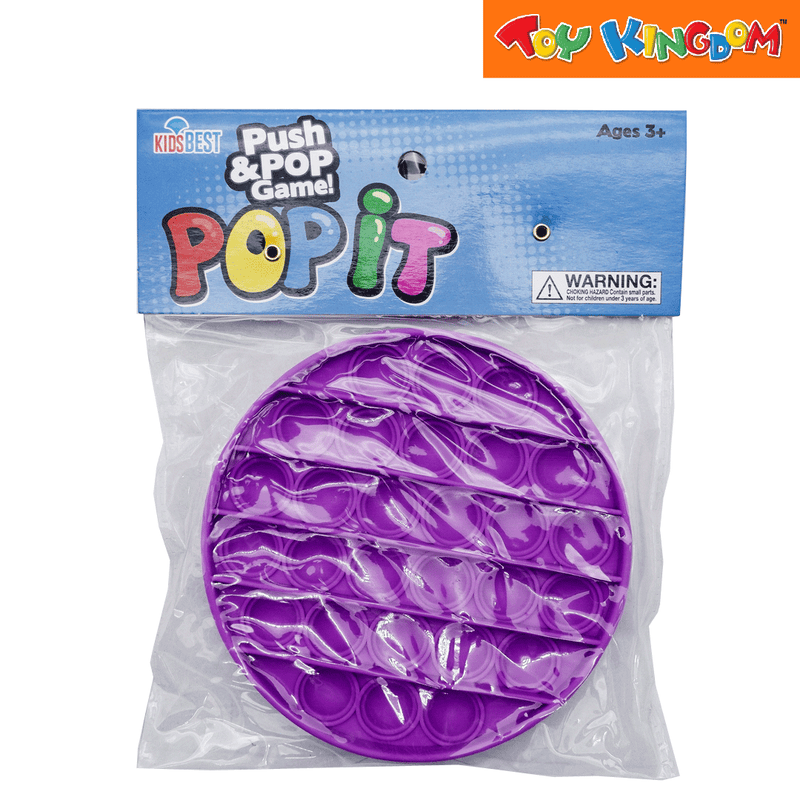 Push and Pop Game Round Purple Fidget Toy