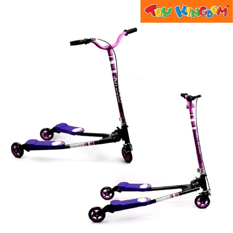 Purple 3-Wheel Inclined Caster Scooter