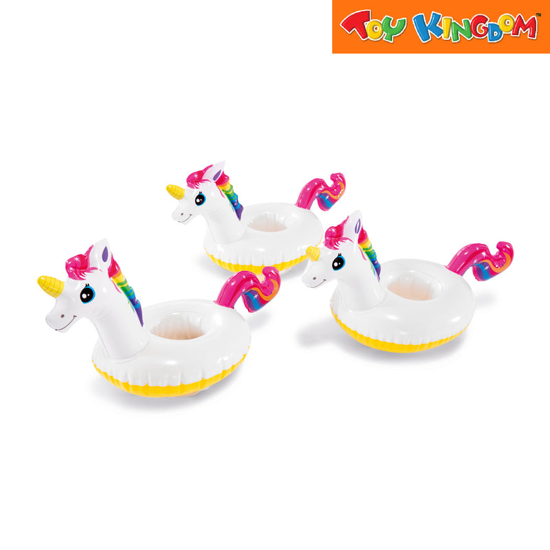 Intex Sand & Summer Unicorn White 3 Pack 15in x 8in Drink Holders Set