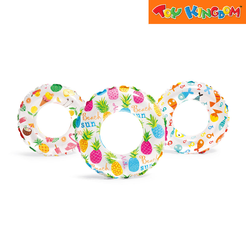 Intex Pineapple 24 inch Lively Print Swim Ring
