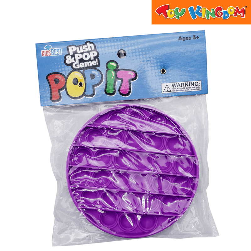 Push and Pop Game Round Purple Fidget Toy