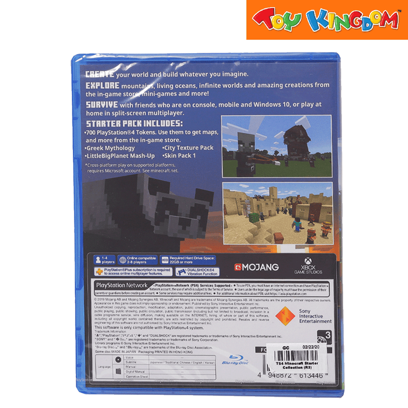Jogo PS4 Minecraft Starter Collection, SONY PLAYSTATION
