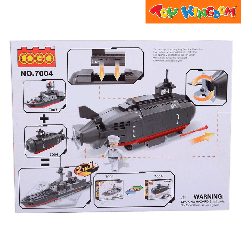 Cogo Military Submarine Building Blocks