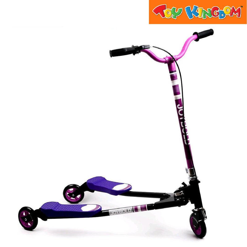 Purple 3-Wheel Inclined Caster Scooter