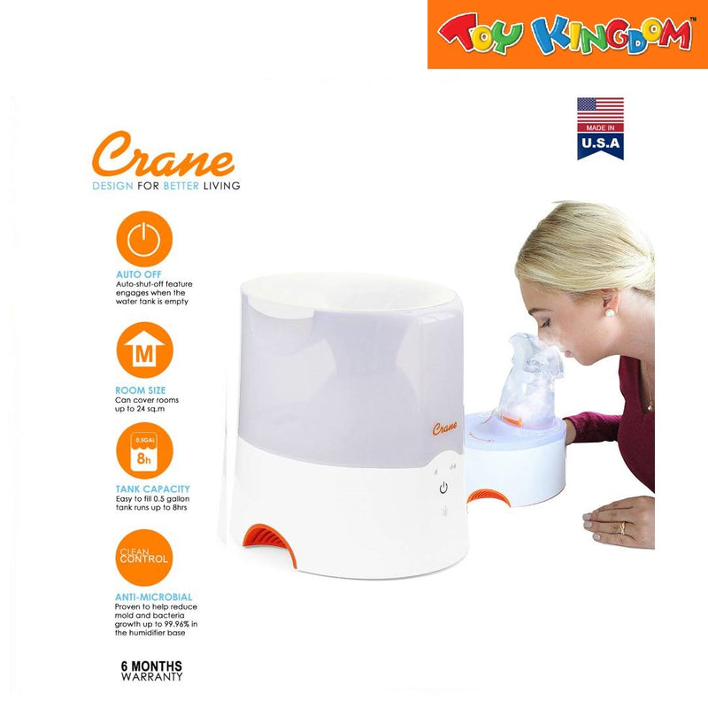 Crane 2-in-1 Warm Mist Humidifier & Personal Steam Inhaler