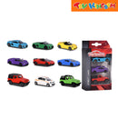 Majorette Street Cars Yellow, Blue and Green 3 Pack Die-cast Vehicle