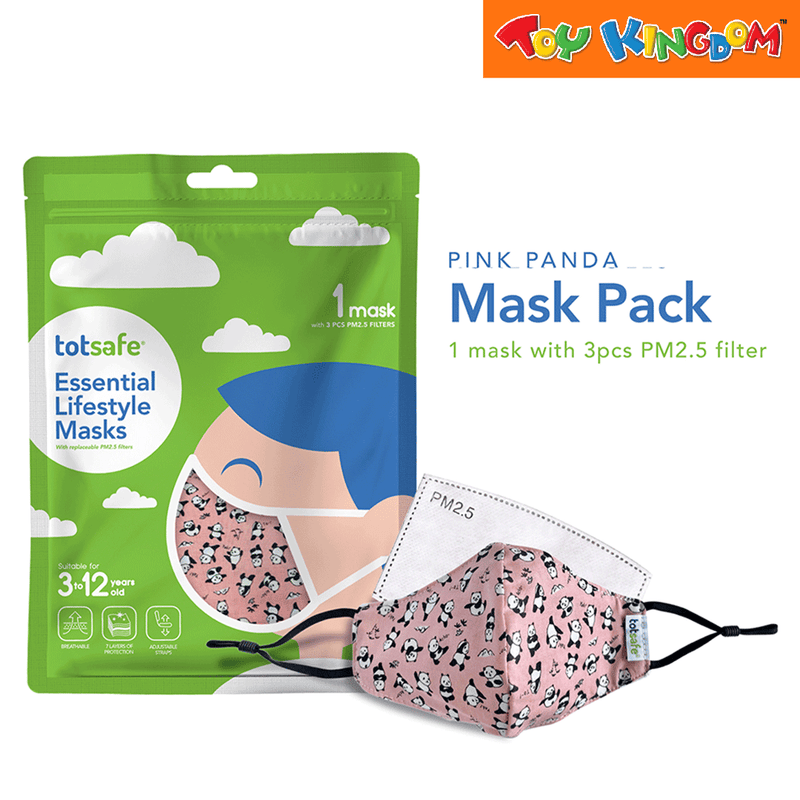 Totsafe Panda Pink Lifestyle Mask with 3 Filters
