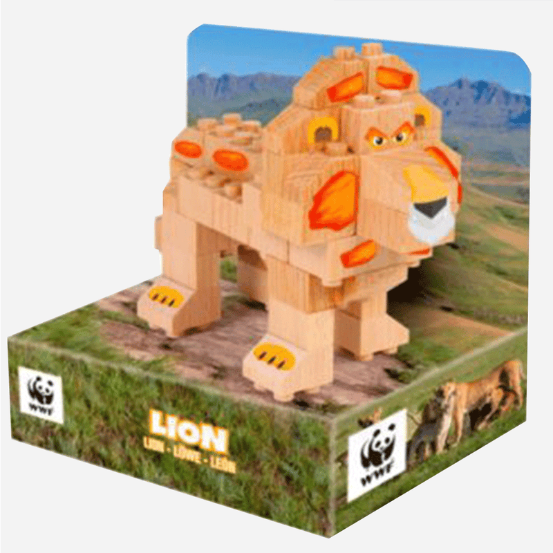 FabBrix WWF Lion Wooden Bricks