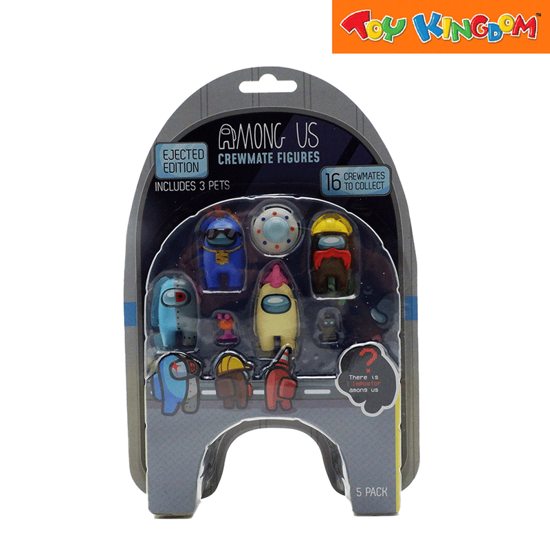 Among Us Crewmate BlueGray, D.Blue, Cream, D.Brown 5 Pack Playset