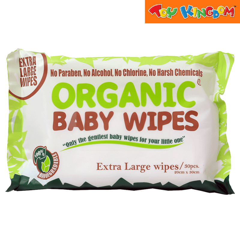 30 pcs Extra Large Organic Baby Wipes