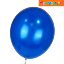 Blue 12 pcs 11 inch Plain Metallic Latex Balloons