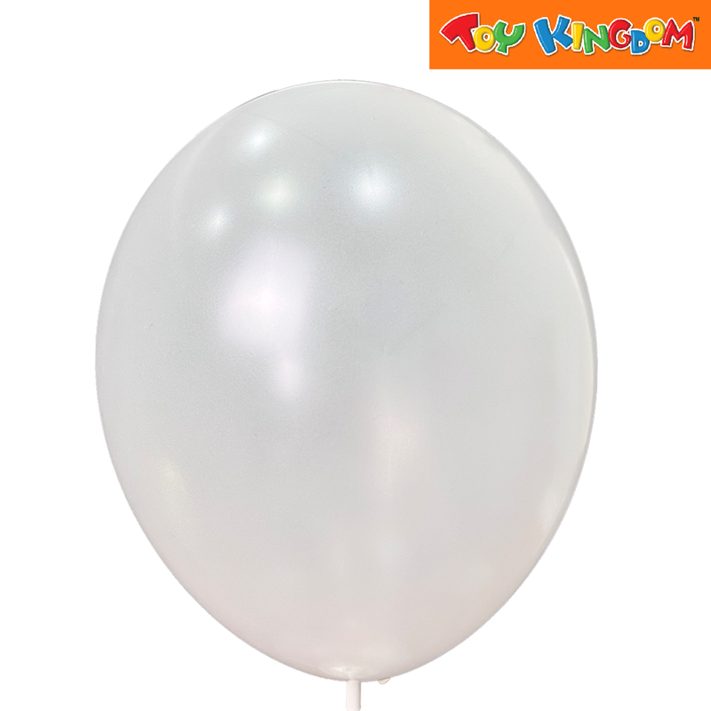 White 12 pcs 11 inch Plain Metallic Latex Balloons