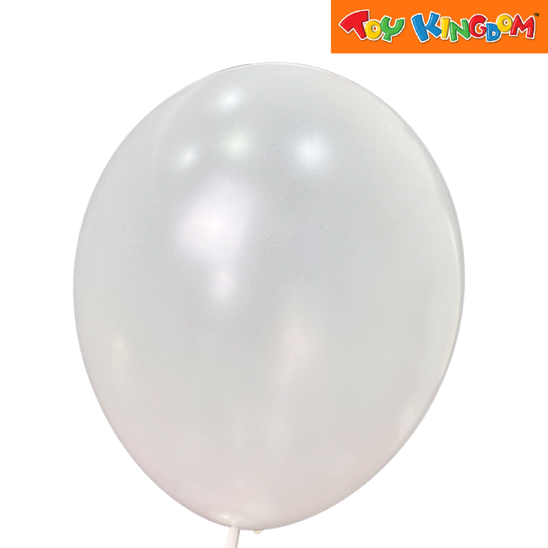 White 12 pcs 11 inch Plain Metallic Latex Balloons