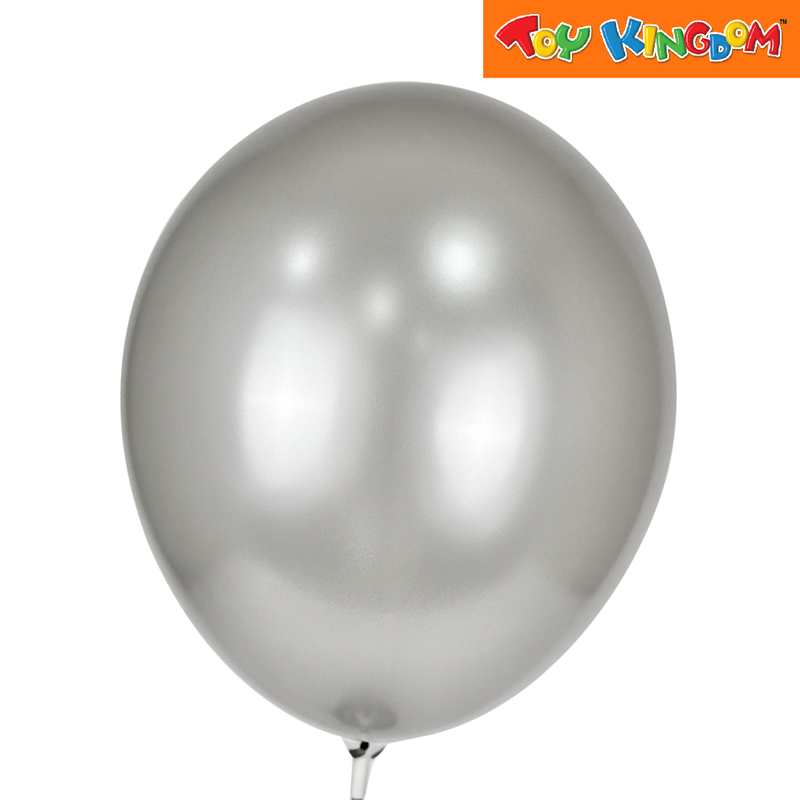 Silver 12 pcs 11 inch Plain Metallic Latex Balloons