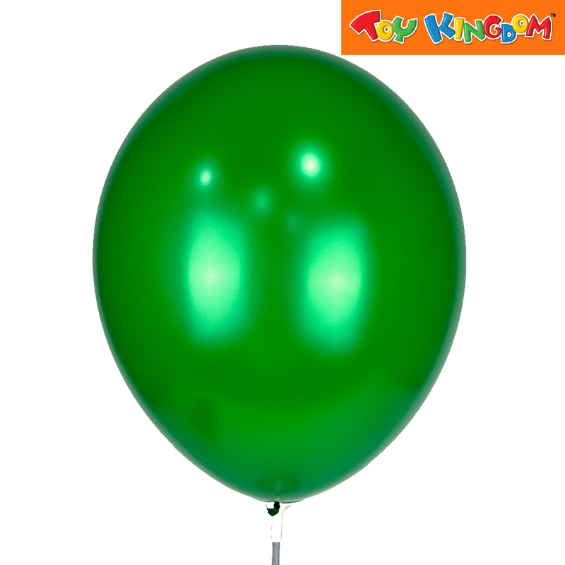 Green 12 pcs 11 inch Plain Metallic Latex Balloons