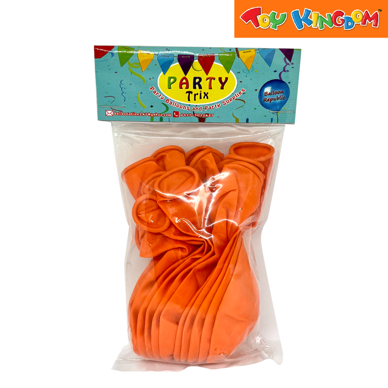 Orange 12 pcs 11 inch Plain Metallic Latex Balloons