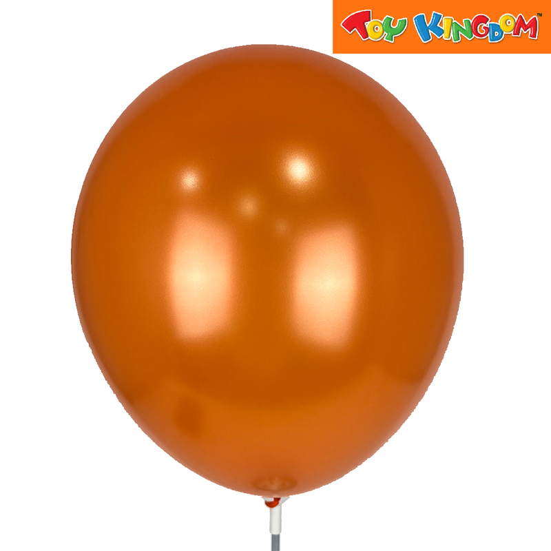 Orange 12 pcs 11 inch Plain Metallic Latex Balloons