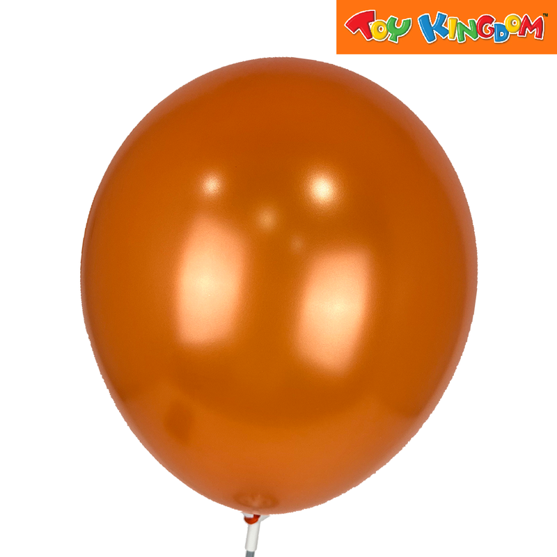 Orange 12 pcs 11 inch Plain Metallic Latex Balloons