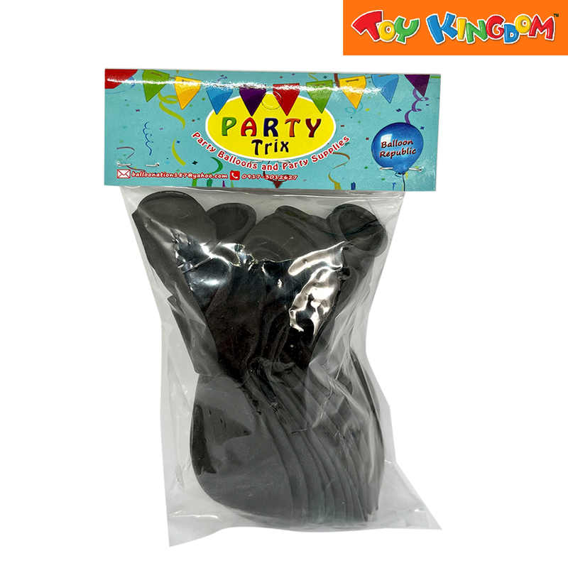 Black 12 pcs 11 inch Plain Metallic Latex Balloons