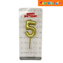 Gold No. 5 Cake Number Candle