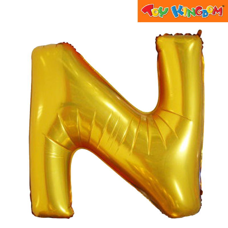 Gold Letter N Foil Balloon