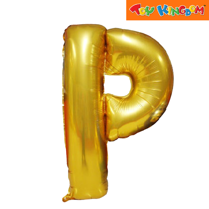 Gold Letter P Foil Balloon