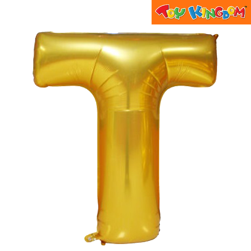 Gold Letter T Foil Balloon
