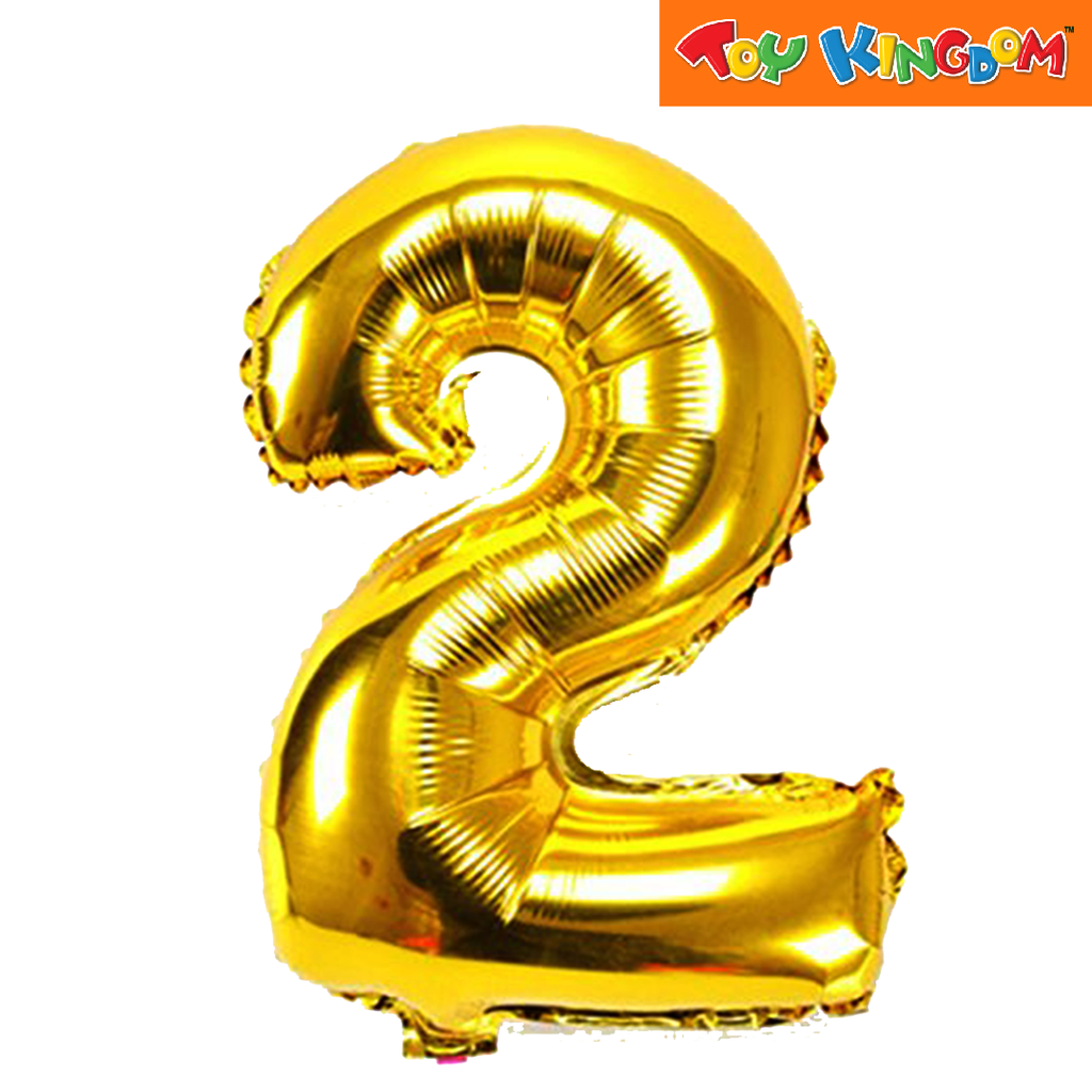 Gold No. 2 Foil Balloon Toy Kingdom