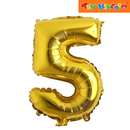 Gold No. 5 Foil Balloon