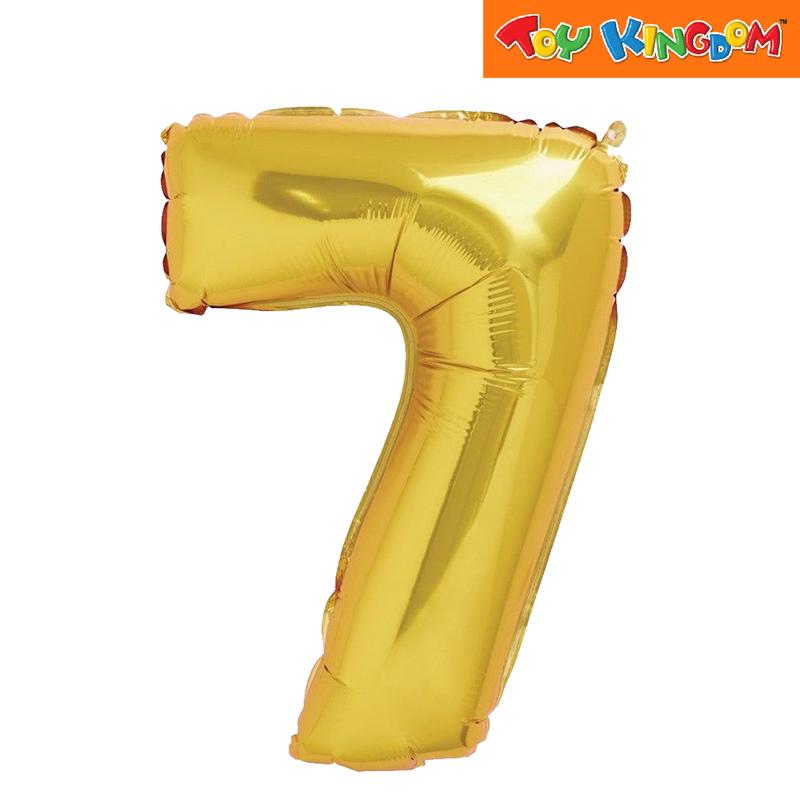 Gold No. 7 Foil Balloon