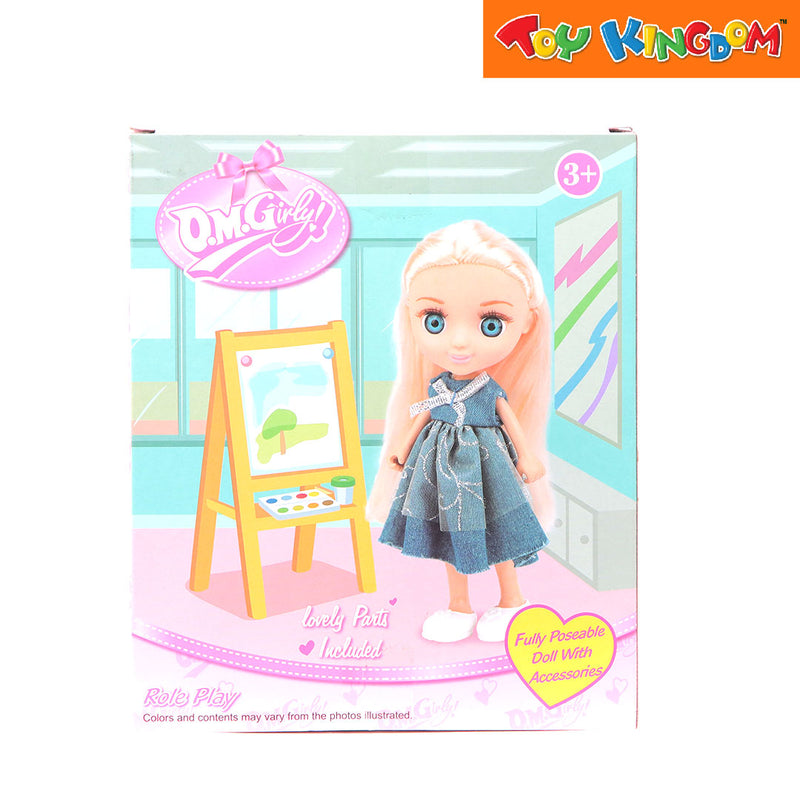 O.M.Girly Role Play Artist Poseable Doll Playset