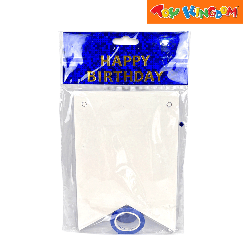 Blue Happy Birthday Banner