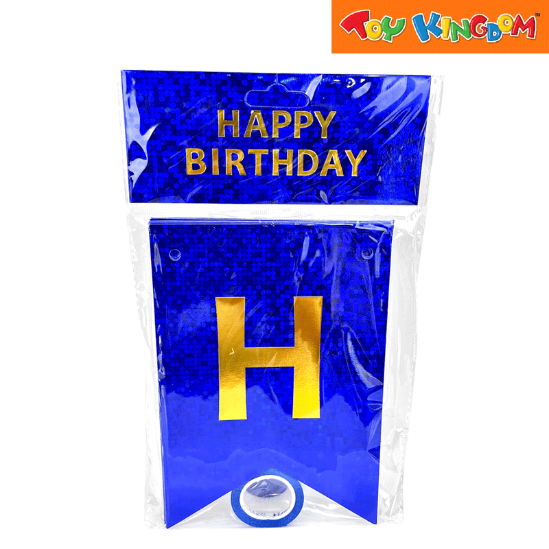Blue Happy Birthday Banner