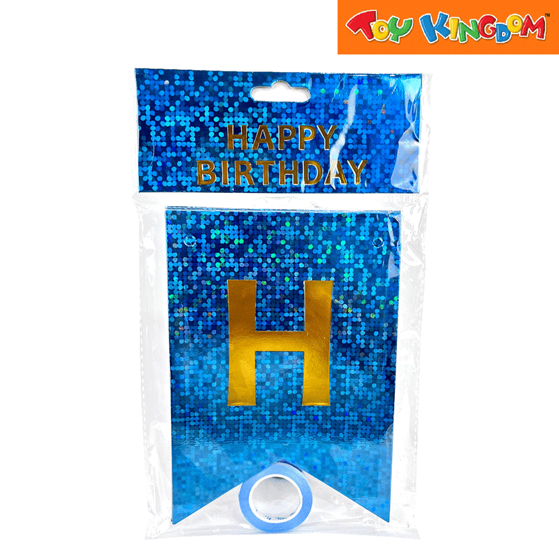 Light Blue Happy Birthday Banner