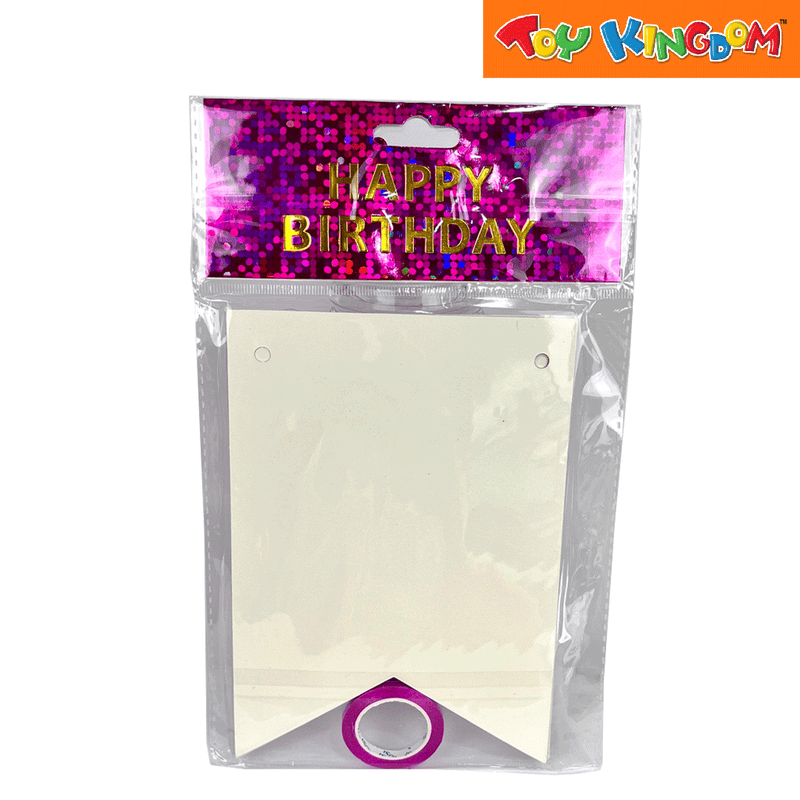 Fuchsia Happy Birthday Banner