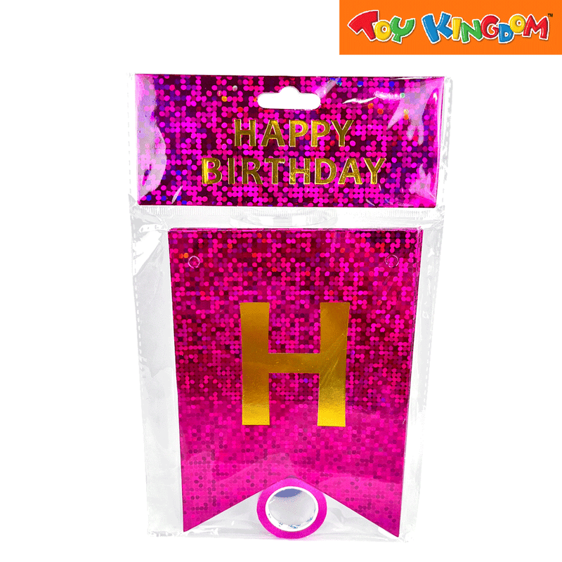 Fuchsia Happy Birthday Banner