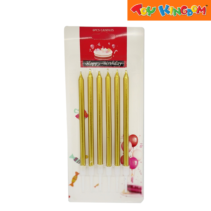 6 pcs Long Cake Candle