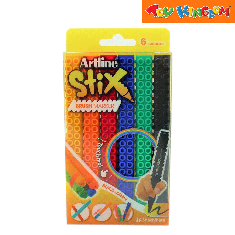 Artline Stix 6 pcs Color Brush Marker