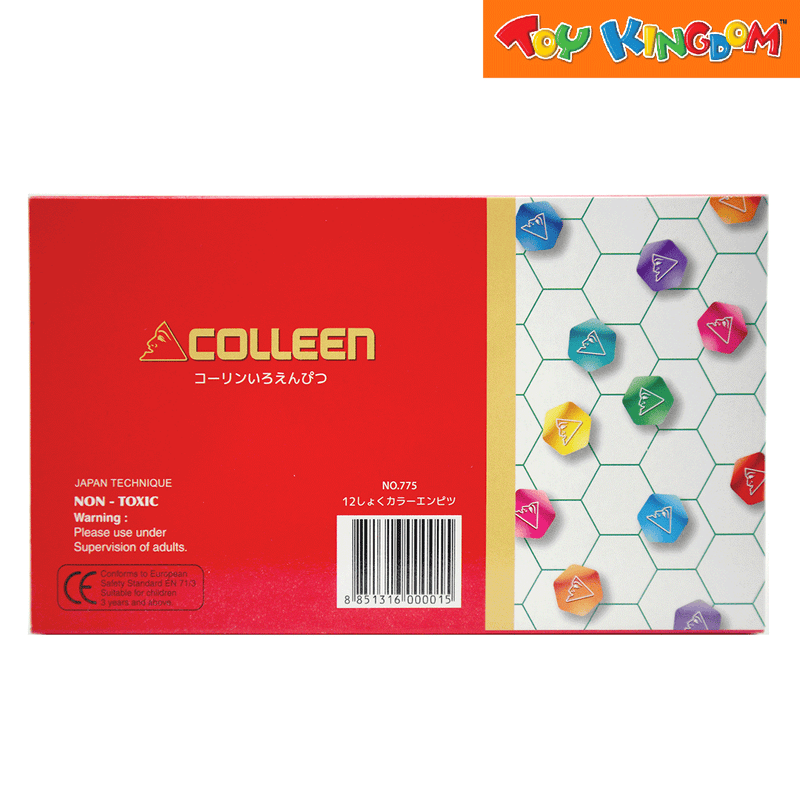 Colleen Hexagon Set 12 Colors Colored Pencils