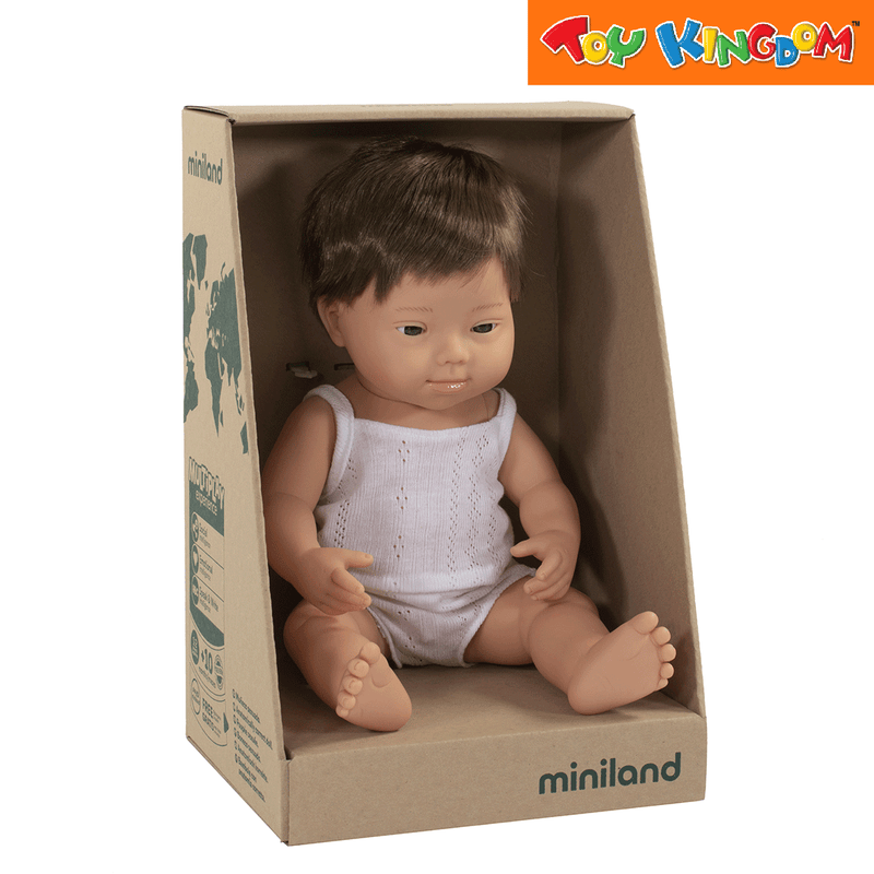 Miniland Caucasian Boy With Down Syndrome 38 cm Baby Doll
