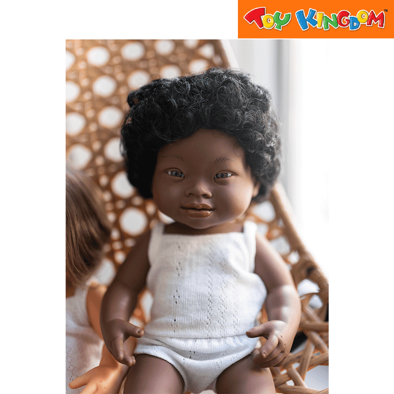 Miniland African Girl With Down Syndrome 38 cm Baby Doll