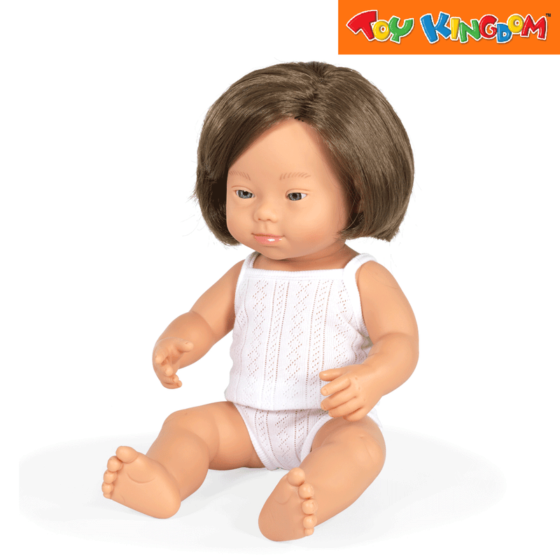 Miniland Caucasian Girl With Down Syndrome 38 cm Baby Doll
