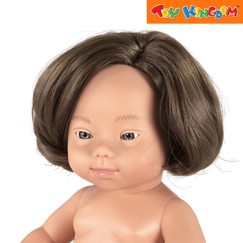Miniland Caucasian Girl With Down Syndrome 38 cm Baby Doll