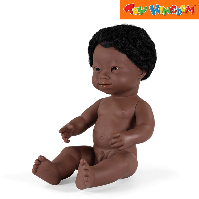 Miniland African Boy With Down Syndrome 38 cm Baby Doll