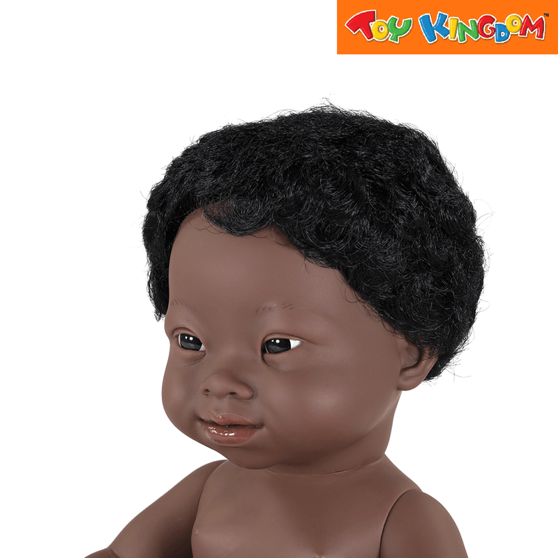 Miniland African Boy With Down Syndrome 38 cm Baby Doll