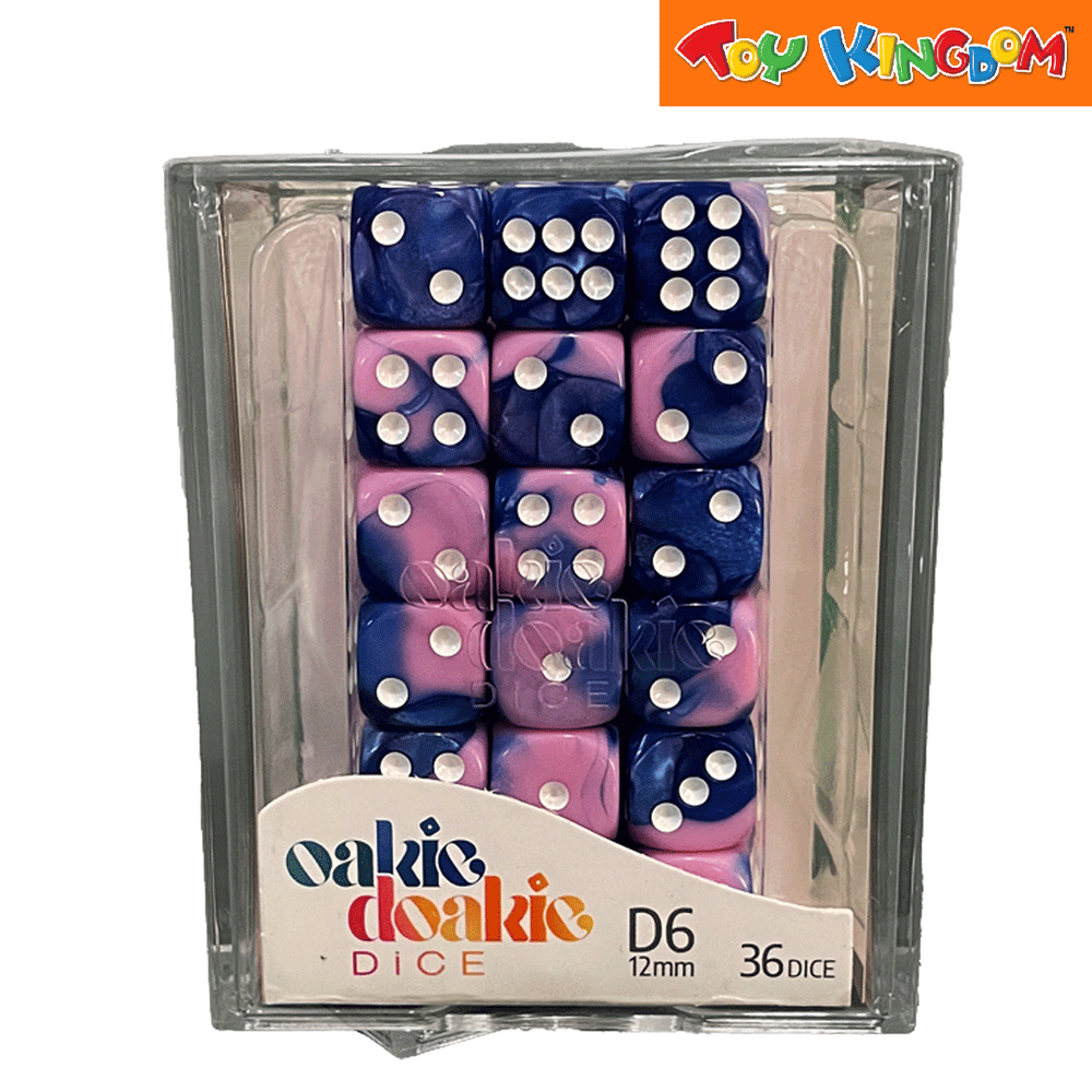 Dicekay CHX 25864 Opaque 12mm d6 Pastel Pink/black Dice Block (36