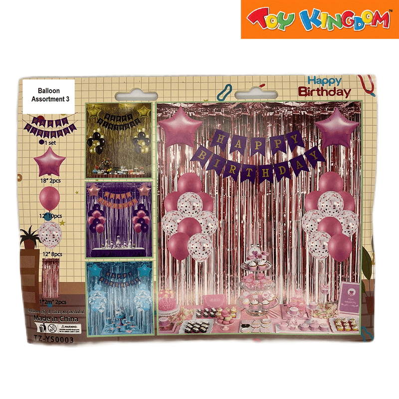 Happy Birthday Pink Balloon Set