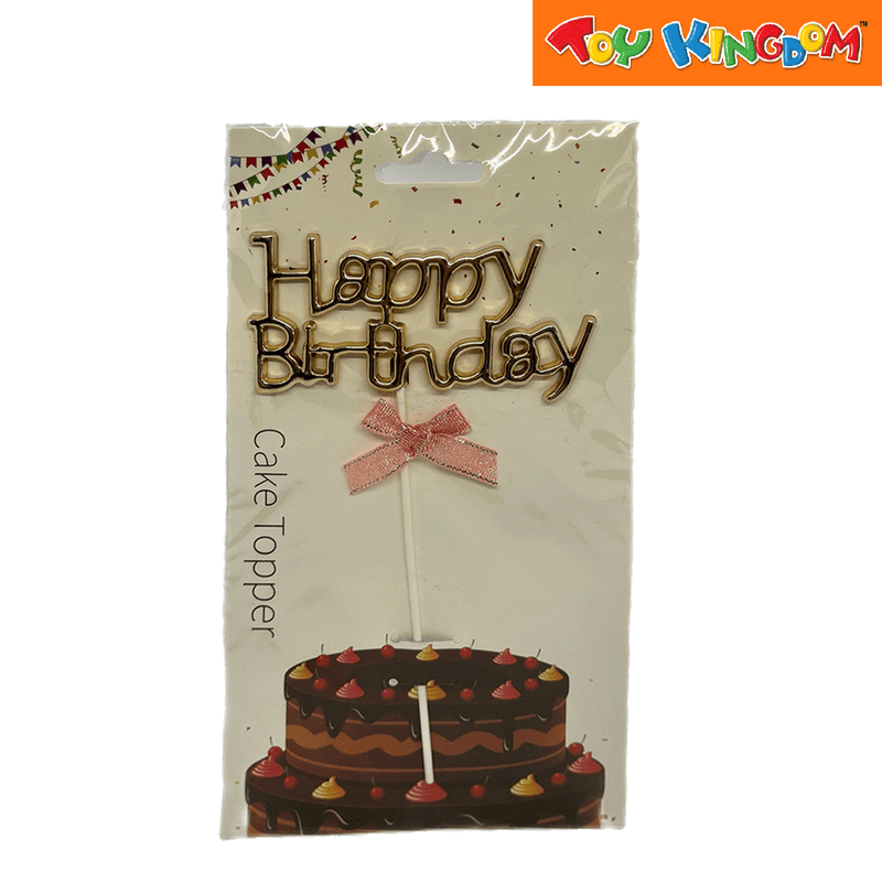 Happy Birthday Rosegold Cake Topper