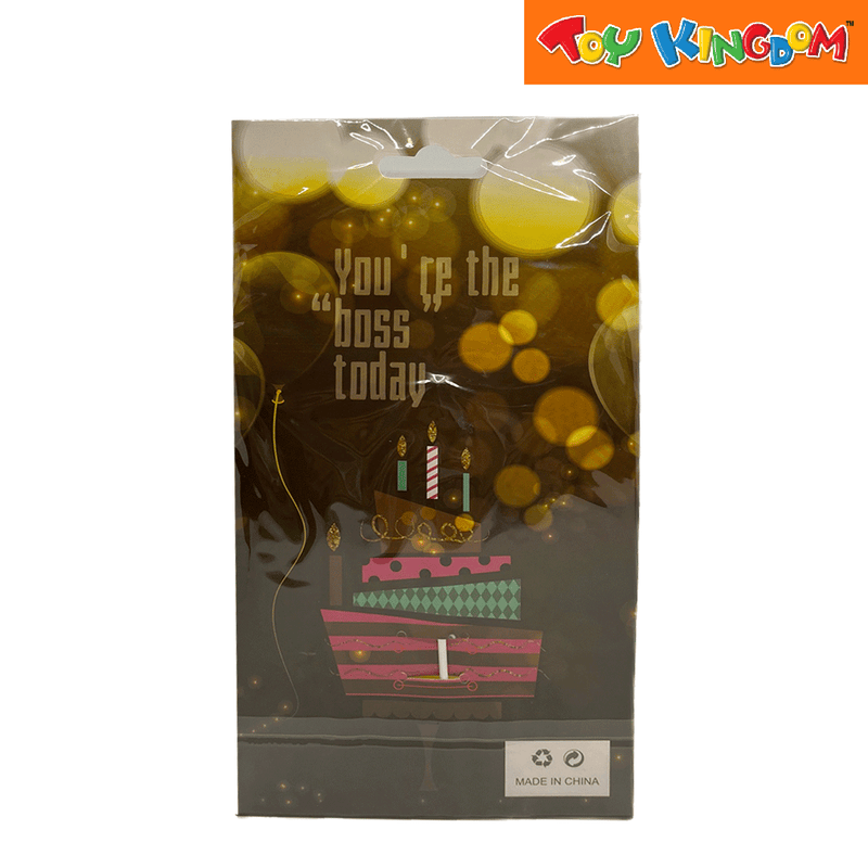 Happy Birthday Gold Cursive Cake Topper