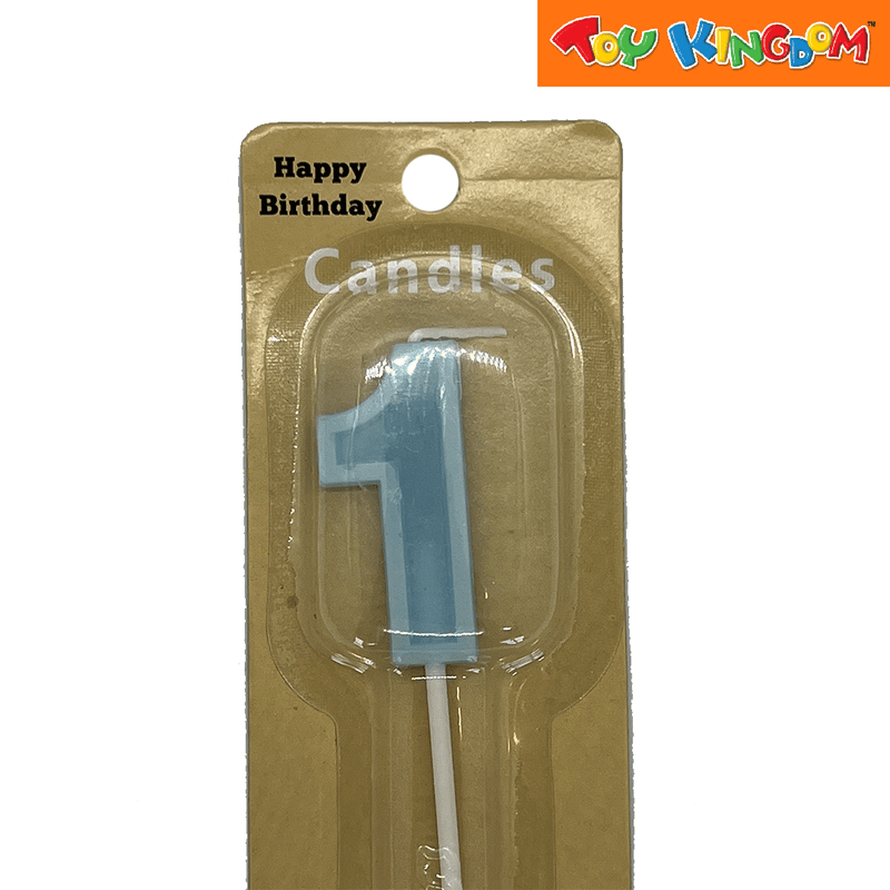 Blue No. 1 Candle with Long Stick